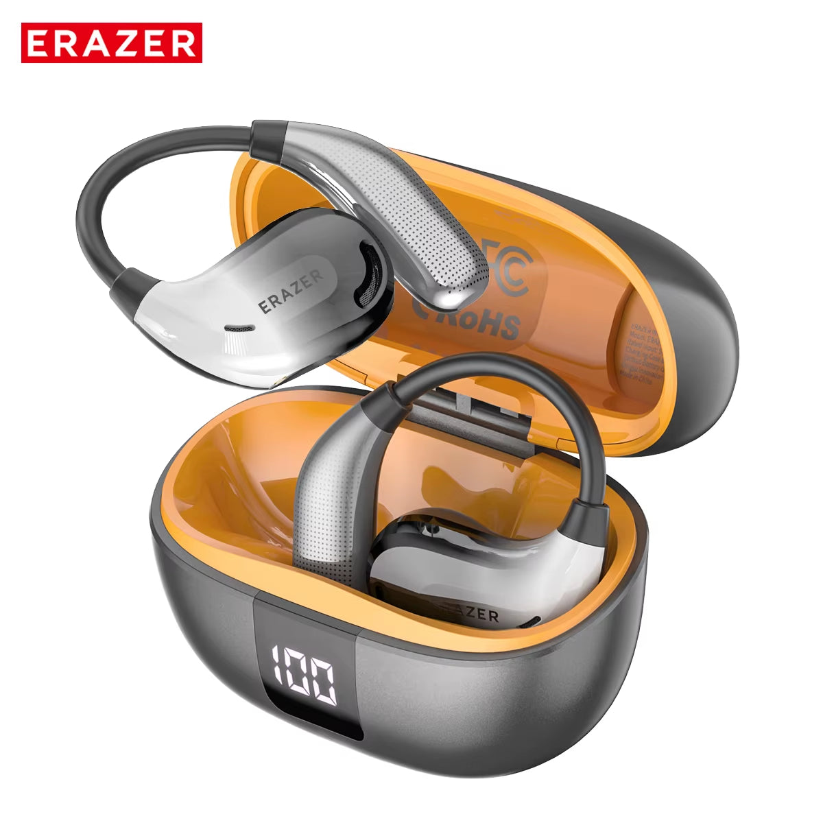 ERAZER Xt66Pro OWS Wireless Headphones Bluetooth 5.4 Earphones with Mic OWS Sports Headsets IPX5 Earhook AI Translator Earbuds