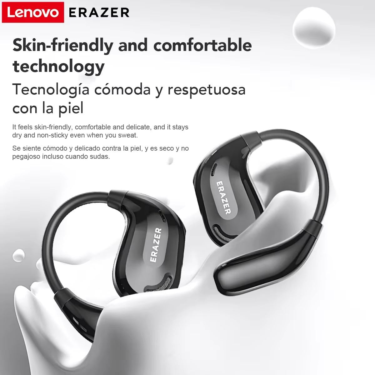 ERAZER Xt66Pro OWS Wireless Headphones Bluetooth 5.4 Earphones with Mic OWS Sports Headsets IPX5 Earhook AI Translator Earbuds